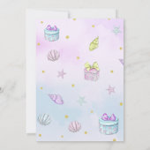 Invitation D'Anniversaire De Sirène Sous La Mer (Dos)