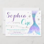 Invitation d'anniversaire de Sirène | Sous la mer (Devant)