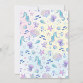 Invitation D'Anniversaire De Sirène Sous La Mer (Dos)