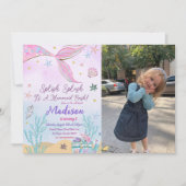 Invitation D'Anniversaire De Sirène Sous La Mer (Devant)