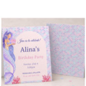 Invitation d'anniversaire de sirène sous la mer |