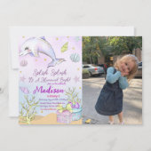 Invitation D'Anniversaire De Sirène Sous La Mer (Devant)