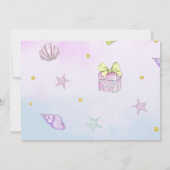 Invitation D'Anniversaire De Sirène Sous La Mer (Dos)