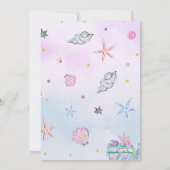 Invitation D'Anniversaire De Sirène Sous La Mer (Dos)