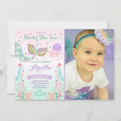 Invitation d'anniversaire de sirène sous la partie (Devant)