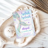 Invitation d'anniversaire de sirène Splish Splash