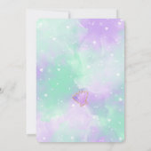 Invitation d'anniversaire de sirène violette (Dos)