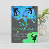 Invitation d'anniversaire de skateboard (Debout devant)
