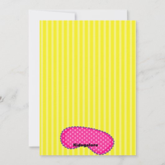 Invitation d'anniversaire de Sleepover de sac de (Dos)