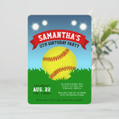 Invitation d'anniversaire de softball (Debout devant)