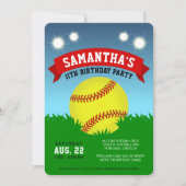 Invitation d'anniversaire de softball (Devant)