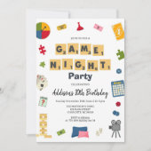 Invitation d'anniversaire de soirée de jeu pour en (Devant)