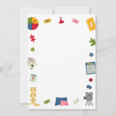 Invitation d'anniversaire de soirée de jeu pour en (Dos)