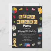Invitation d'anniversaire de soirée de jeu pour en (Devant)
