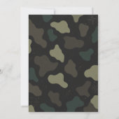 Invitation d'anniversaire de soldat militaire de l (Dos)