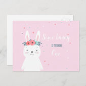 Invitation d'anniversaire de Some Bunny (Devant / Derrière)