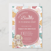 Invitation d'anniversaire de Some Bunny Lapin 1er (Devant)