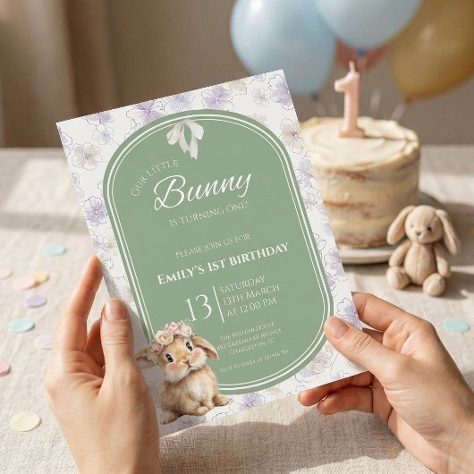 Invitation d'anniversaire de Some Bunny Lapin 1er