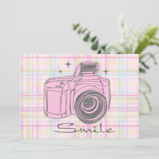 Invitation d'anniversaire de sourire (Debout devant)