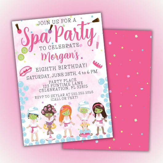 Invitation d'anniversaire de Spa
