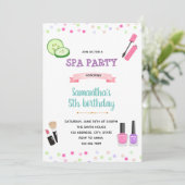Invitation d'anniversaire de spa mignonne (Debout devant)