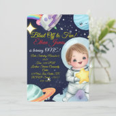 Invitation d'anniversaire de Space Explorer (Debout devant)