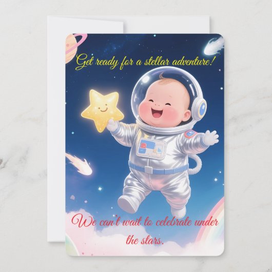 Invitation d'anniversaire de Space Explorer (Dos)