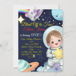 Invitation d'anniversaire de Space Explorer