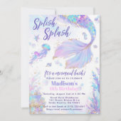 Invitation d'anniversaire de Splish Splash Mermaid (Devant)
