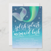Invitation d'anniversaire de Splish Splash Mermaid (Devant)