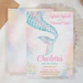 Invitation d'anniversaire de Splish Splash Sirène