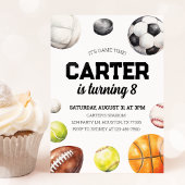 Invitation d'anniversaire de sport
