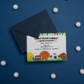 Invitation d'anniversaire de sport