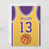 Invitation d'anniversaire de sport (Dos)