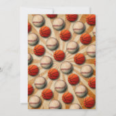 Invitation d'anniversaire de sport Basketball Base (Dos)