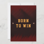 Invitation d'anniversaire de sport, Invitation de  (Dos)