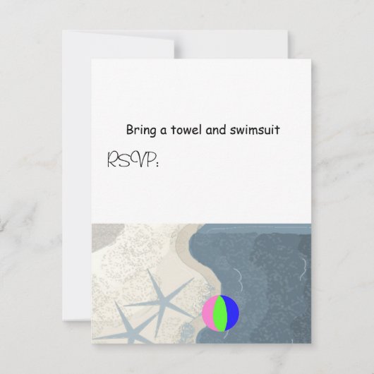 Invitation d'anniversaire de Starfish et Ocean Bea (Dos)