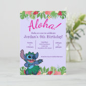 Invitation d'anniversaire de Stitch (Debout devant)