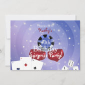 Invitation d'anniversaire de style Casino-Vegas (Devant)