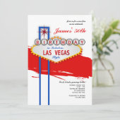Invitation d'anniversaire de style de Las Vegas (Debout devant)