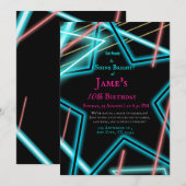 Invitation d'anniversaire de style Euphoria rétro  (Devant / Derrière)