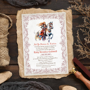 Invitation d'anniversaire de style médiéval Renais