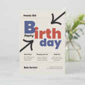 Invitation d'anniversaire de style suisse moderne (Debout devant)