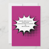 Invitation d'anniversaire de super-fille de super- (Dos)