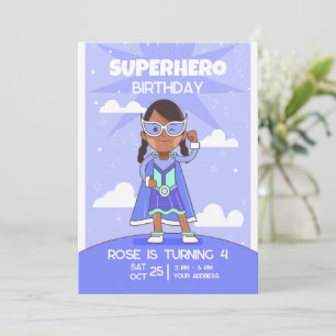 Invitation d'anniversaire de super-héroïne, Annive