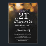 Invitation d'anniversaire de surprise de parties<br><div class="desc">Carte d'invitation d'anniversaire de surprise de parties scintillantes d'or 21ème. Anniversaire adulte. Arrière - plan de Bokeh de parties scintillantes d'or. 13ème 15ème 16ème 18ème 10ème 21ème 30ème quarantième cinquantième soixantième soixante-dixième quatre-vingtième quatre-vingt-dixième 100th. Tout âge. Pour davantage de personnalisation, cliquez sur svp la "personnaliser il" bouton et utilisez notre...</div>