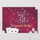 Invitation d'anniversaire de surprise de style de (Devant / Derrière)