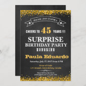 INVITATION D'ANNIVERSAIRE DE SURPRISE POUR TOUT (Devant / Derrière)