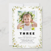 Invitation d'anniversaire de Sweet Daisy 3 ans ave (Devant)