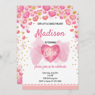 Invitation d'anniversaire de Sweetheart